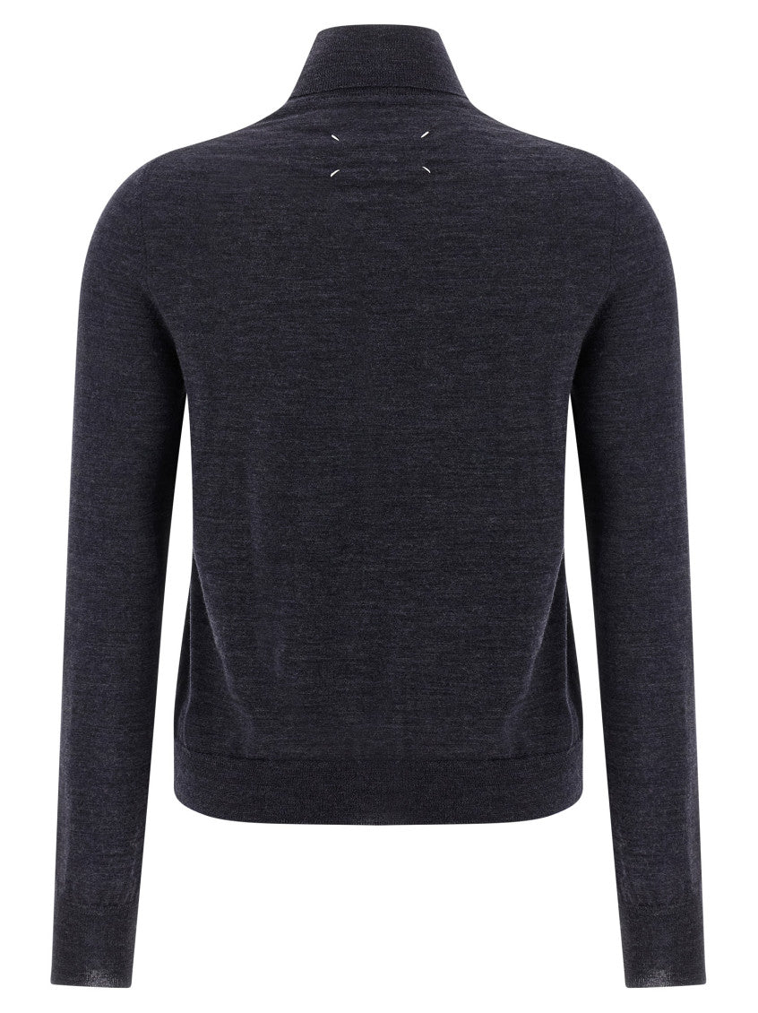 Blue Wool turtleneck sweater 2