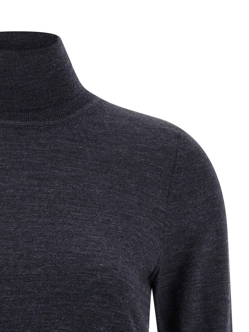 Blue Wool turtleneck sweater 3