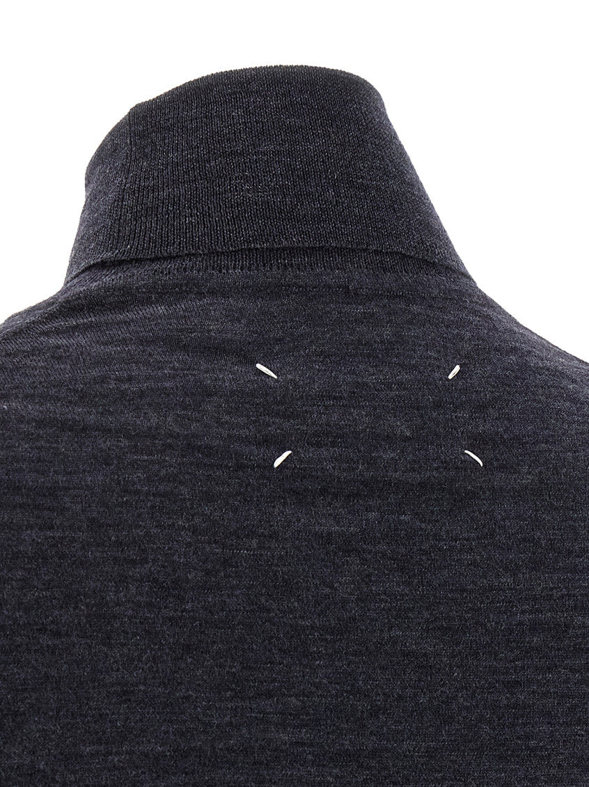 Blue Wool turtleneck sweater 4