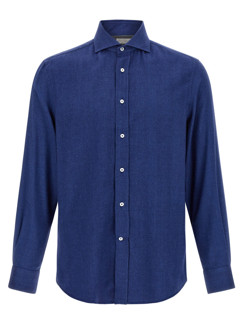 Blue Herringbone shirt 1