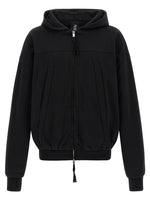 Black Used-effect Hoodie 1