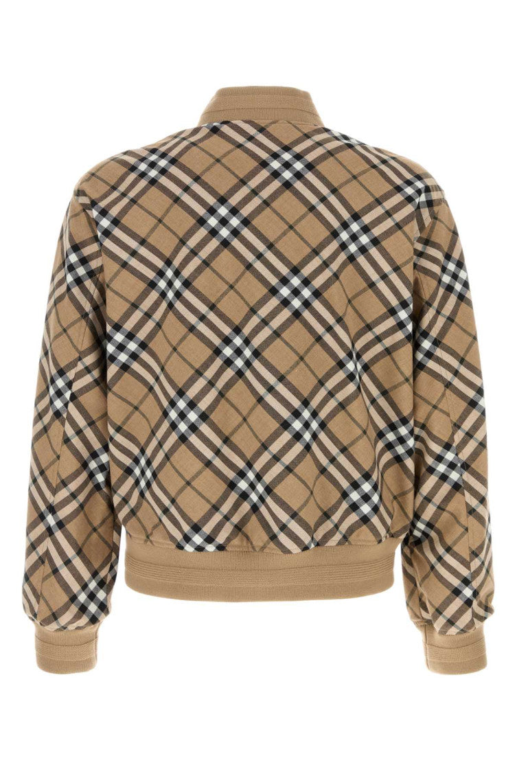 Beige Printed Bomber Jacket 2