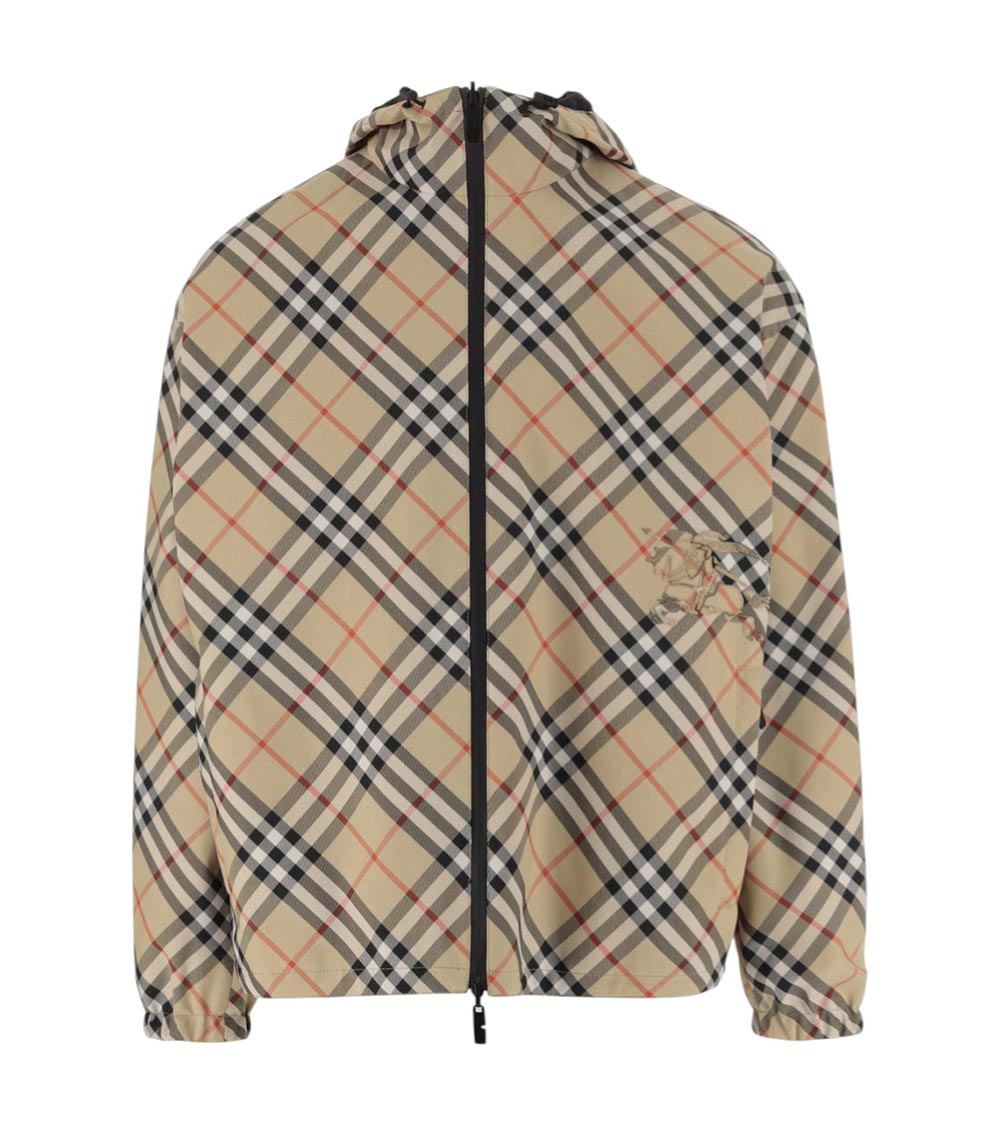Beige Embroidered Logo Jacket 1
