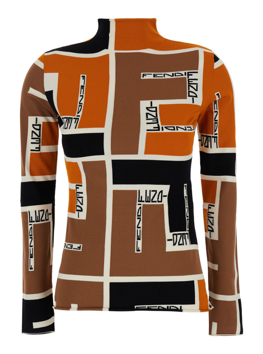 Multi Color Turtle Neck Sweater 1