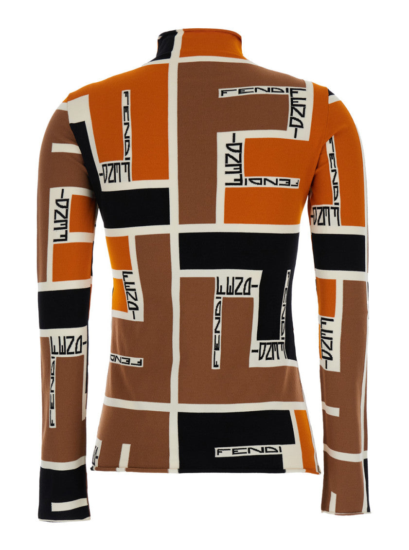 Multi Color Turtle Neck Sweater 2