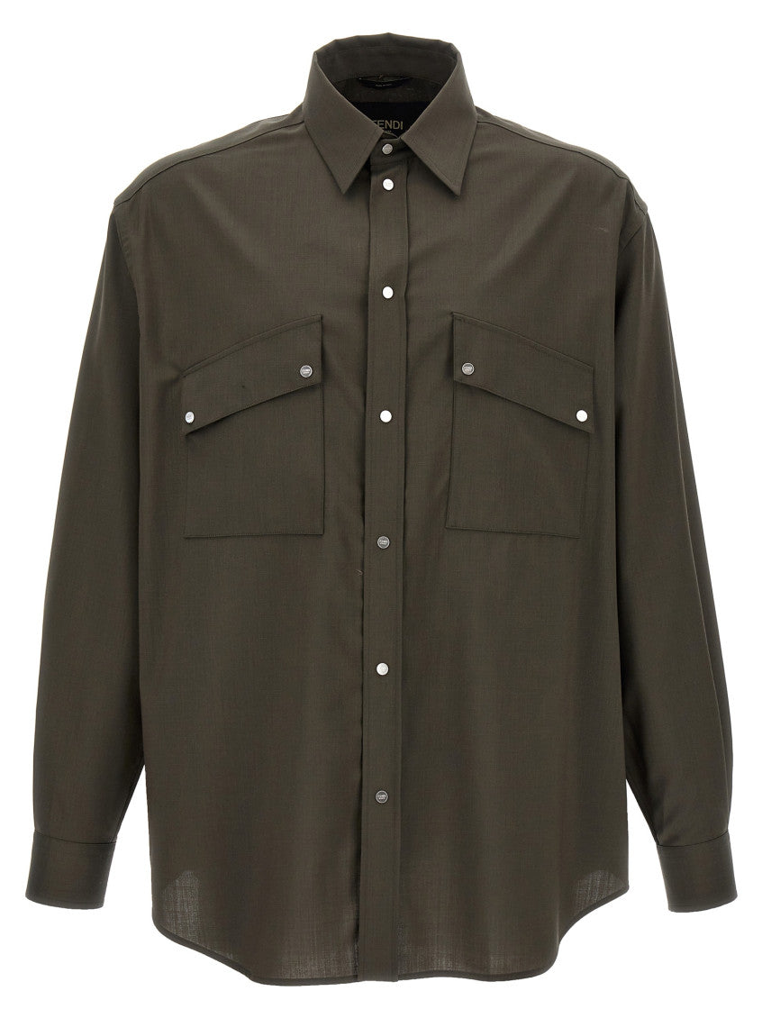 Dark Brown Oversize Shirt 1