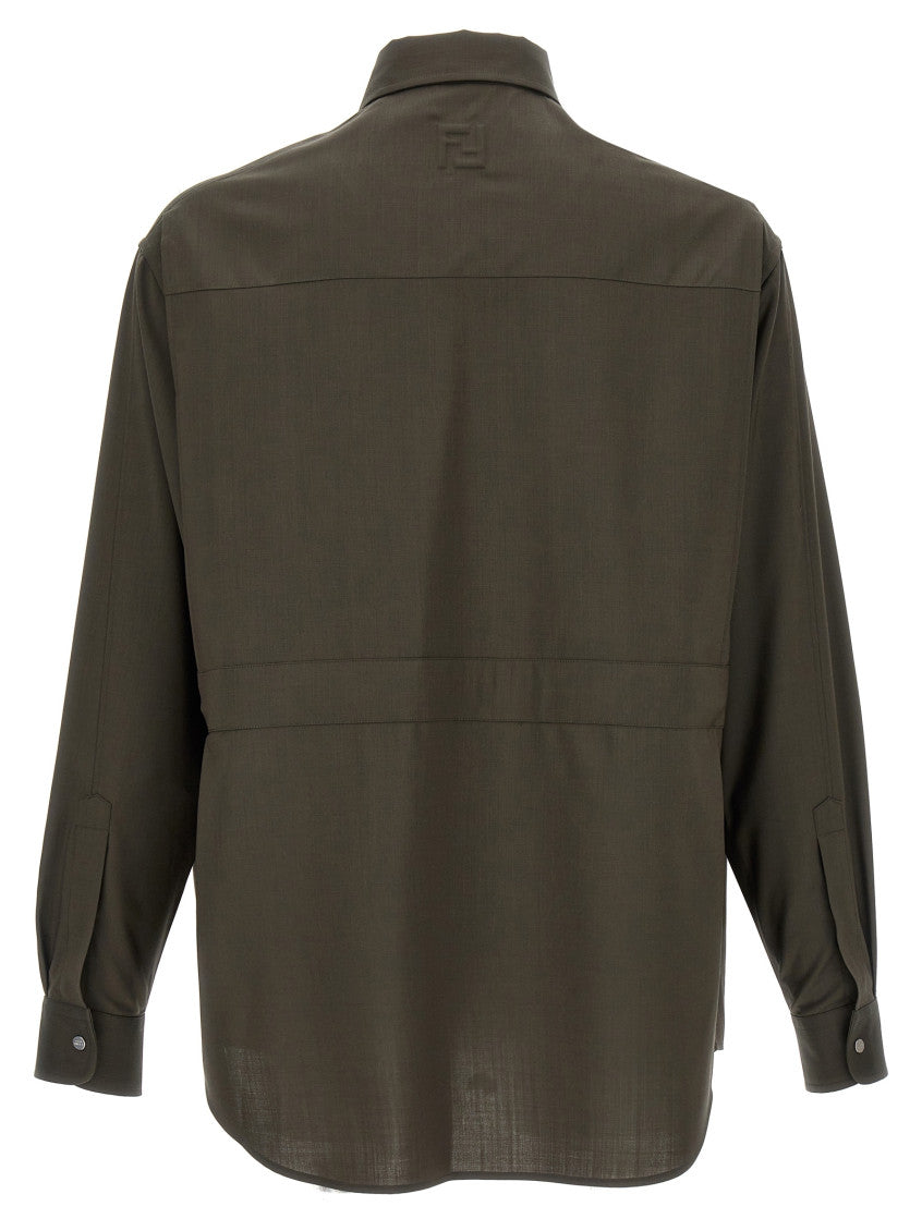 Dark Brown Oversize Shirt 2