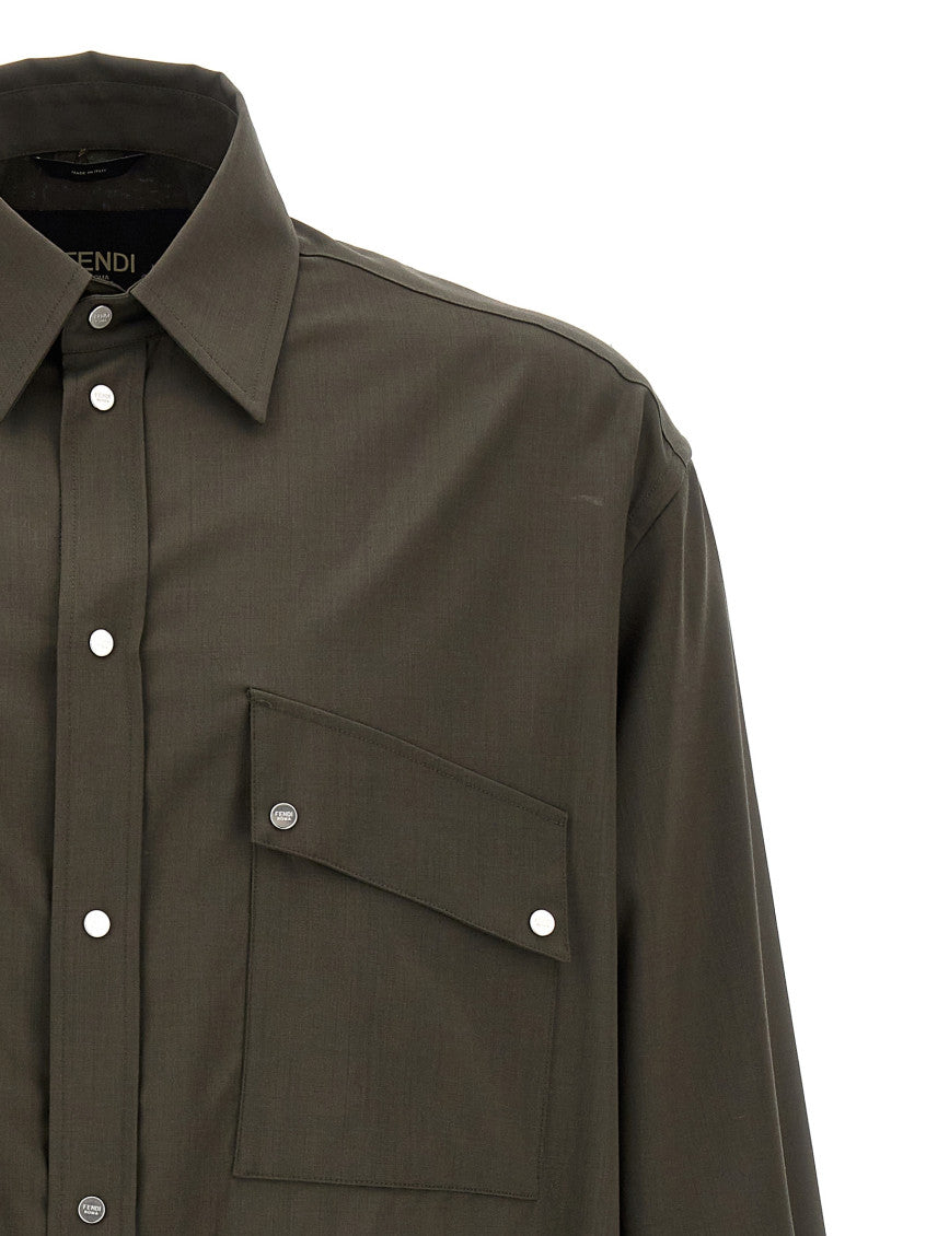 Dark Brown Oversize Shirt 3