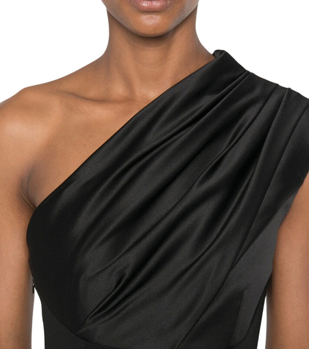 Black One Shoulder Maxi Dress 4