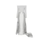 Grey Off Shoulder Maxi Dress 1