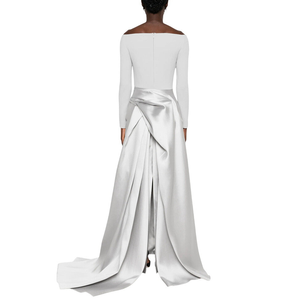 Grey Off Shoulder Maxi Dress 3
