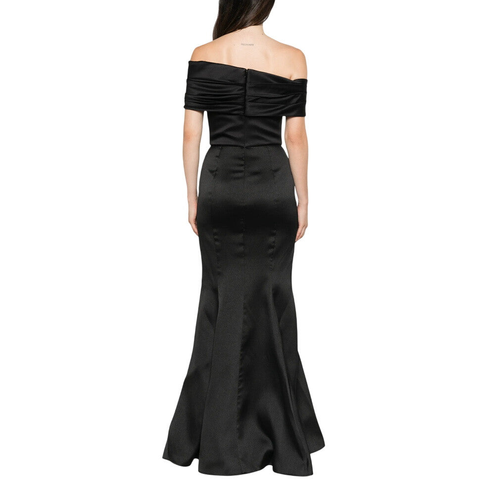 Black Off Shoulder Maxi Dress 3