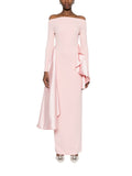 Pink Off Shoulder Maxi Dress 1