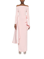 Pink Off Shoulder Maxi Dress 1