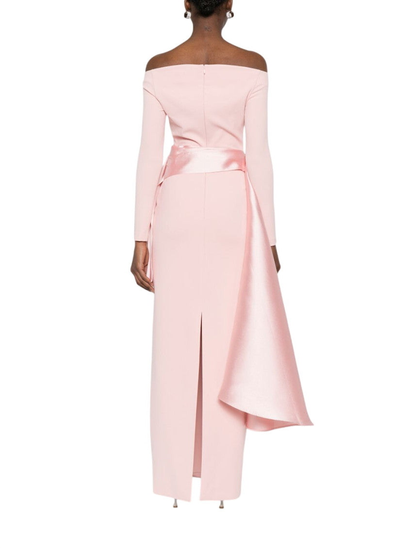 Pink Off Shoulder Maxi Dress 2