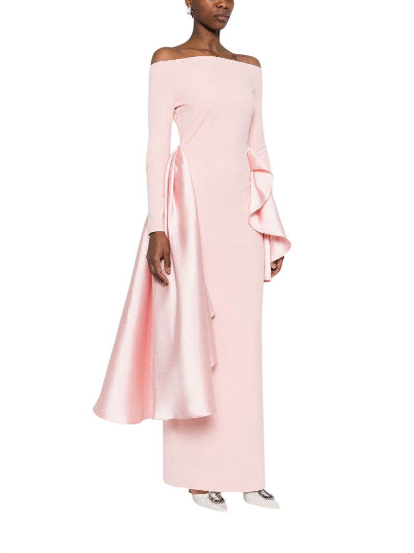 Pink Off Shoulder Maxi Dress 3