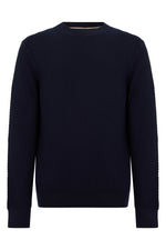 Navy Blue Textured Sweater 1