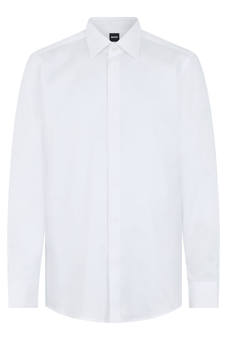White Regular Solid Shirt 1