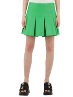 Green Pleated Above Knee Skirt 1