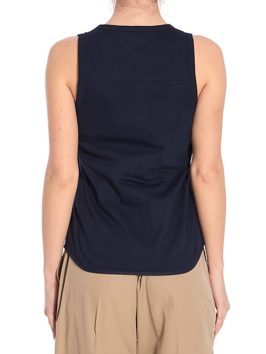 Blue Scoop Neck Top 2