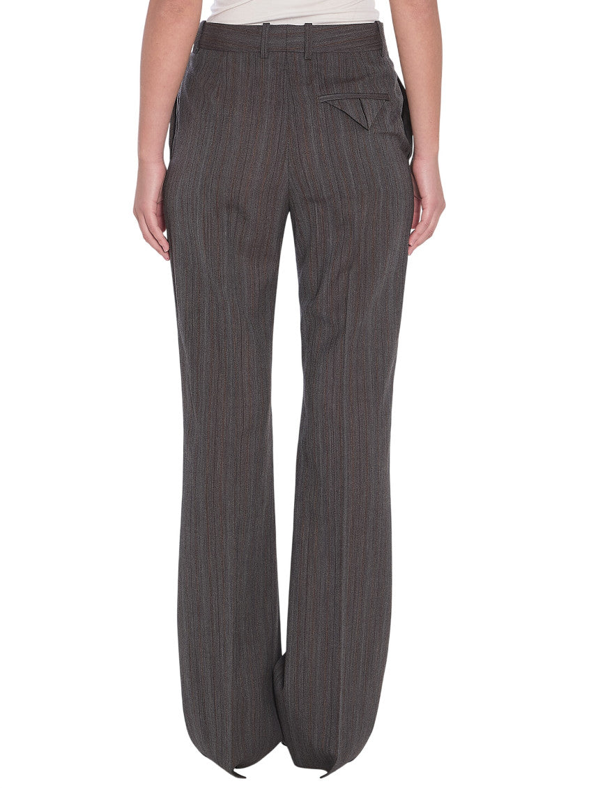 Grey Straight Flat Front Pants 2
