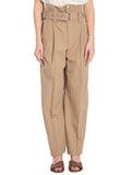 Beige Carrot Pleated Pants 1