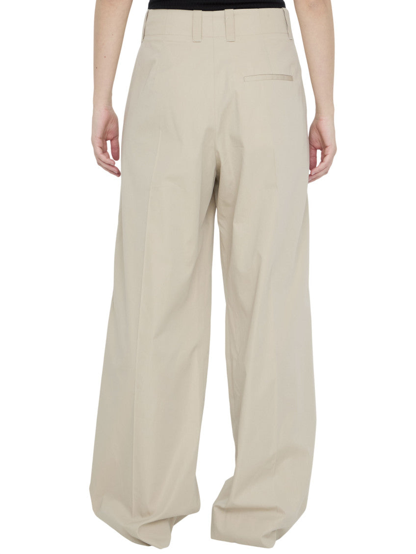 Beige Regular Pleated Pants 2