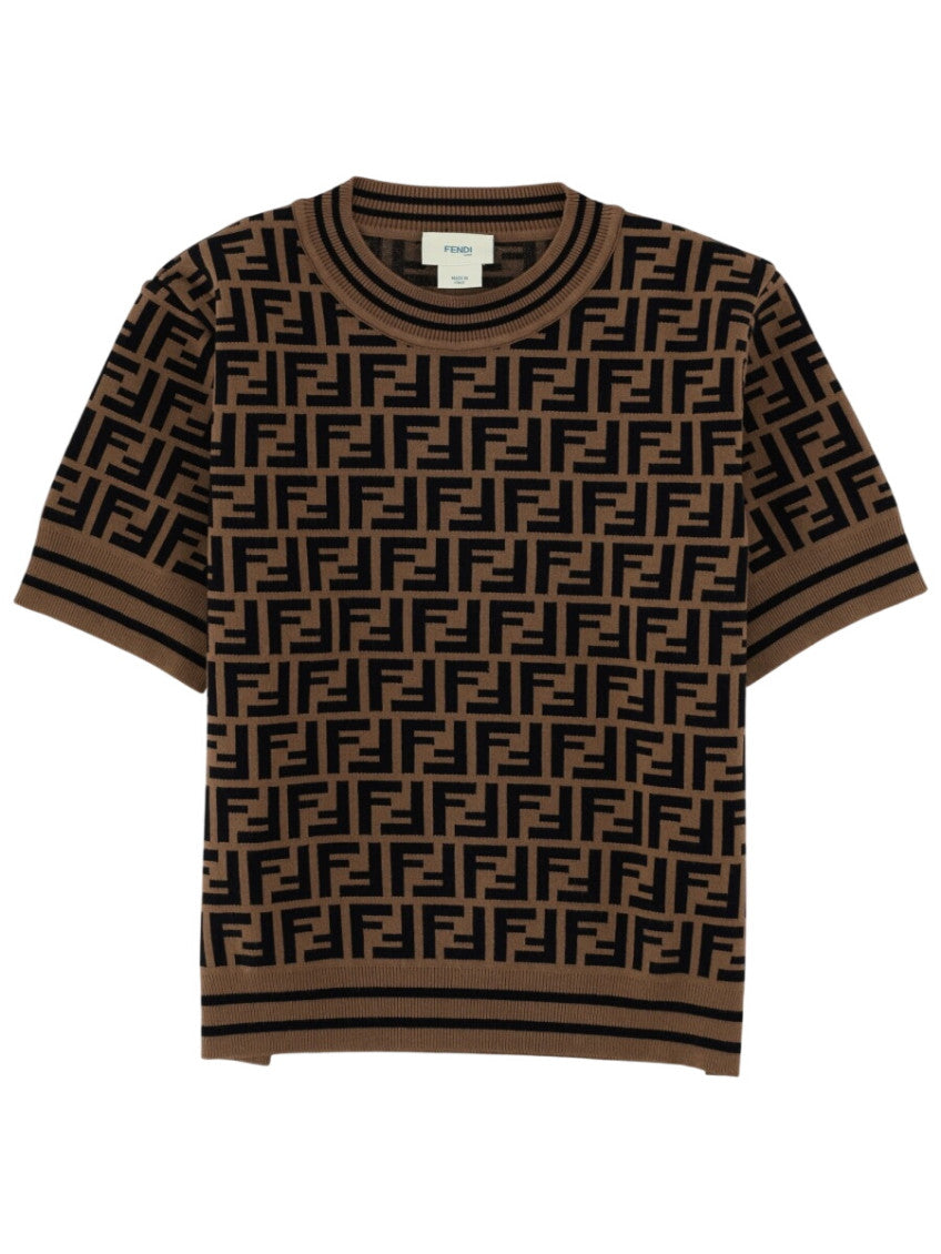 Girls Brown Logo T-shirt 1