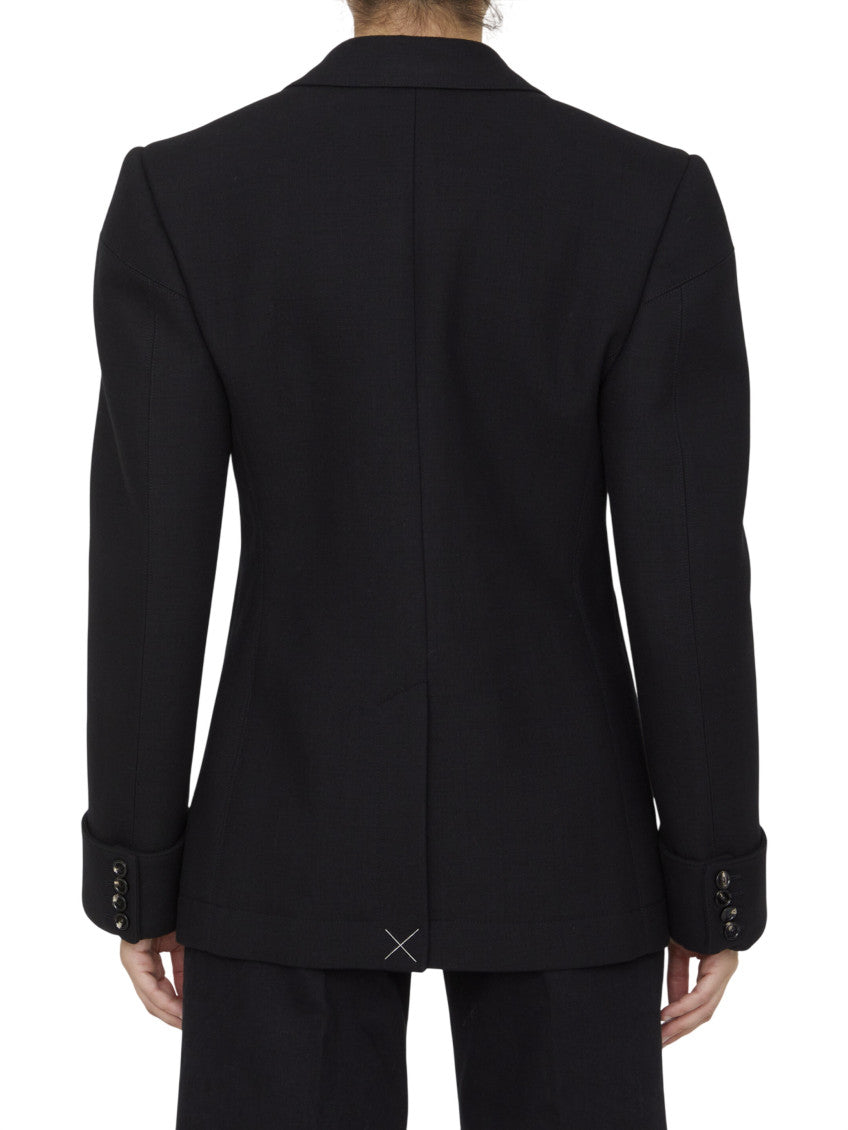 Black Notched Lapel Blazer 2