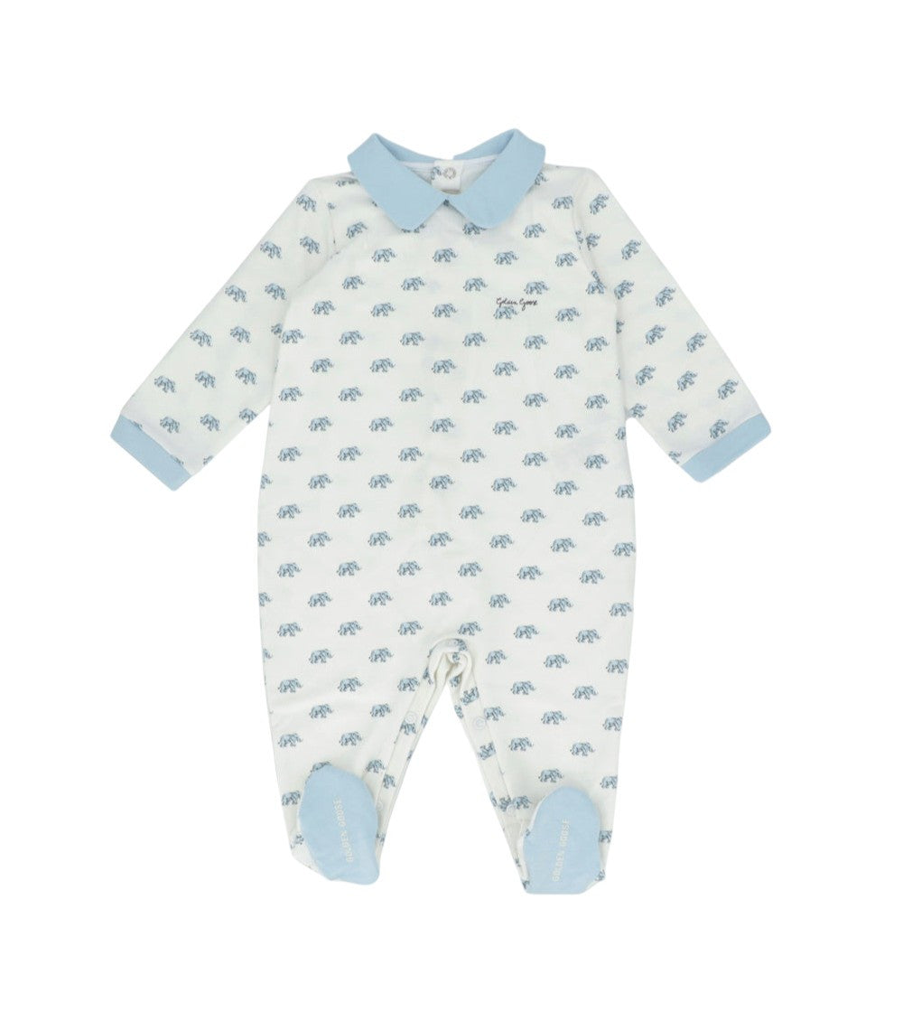 3-piece White Animal Print Rompers/Hat (Baby Girls) 2
