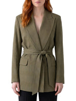 Green Checks Peaked Lapel Blazer 1