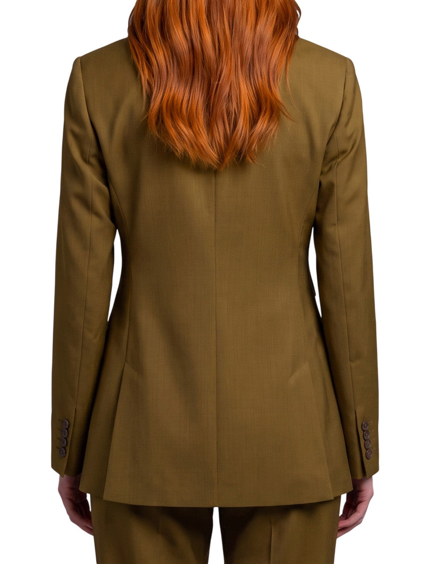 Green Notched Lapel Blazer 2