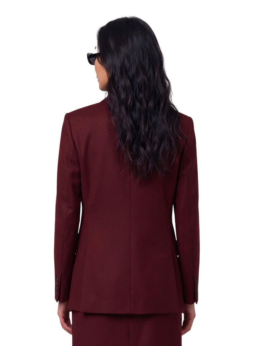 Maroon Peaked Lapel Blazer 2