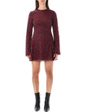 Maroon Crew Neck Mini Dress 1