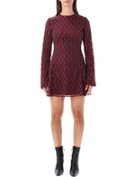 Maroon Crew Neck Mini Dress 1