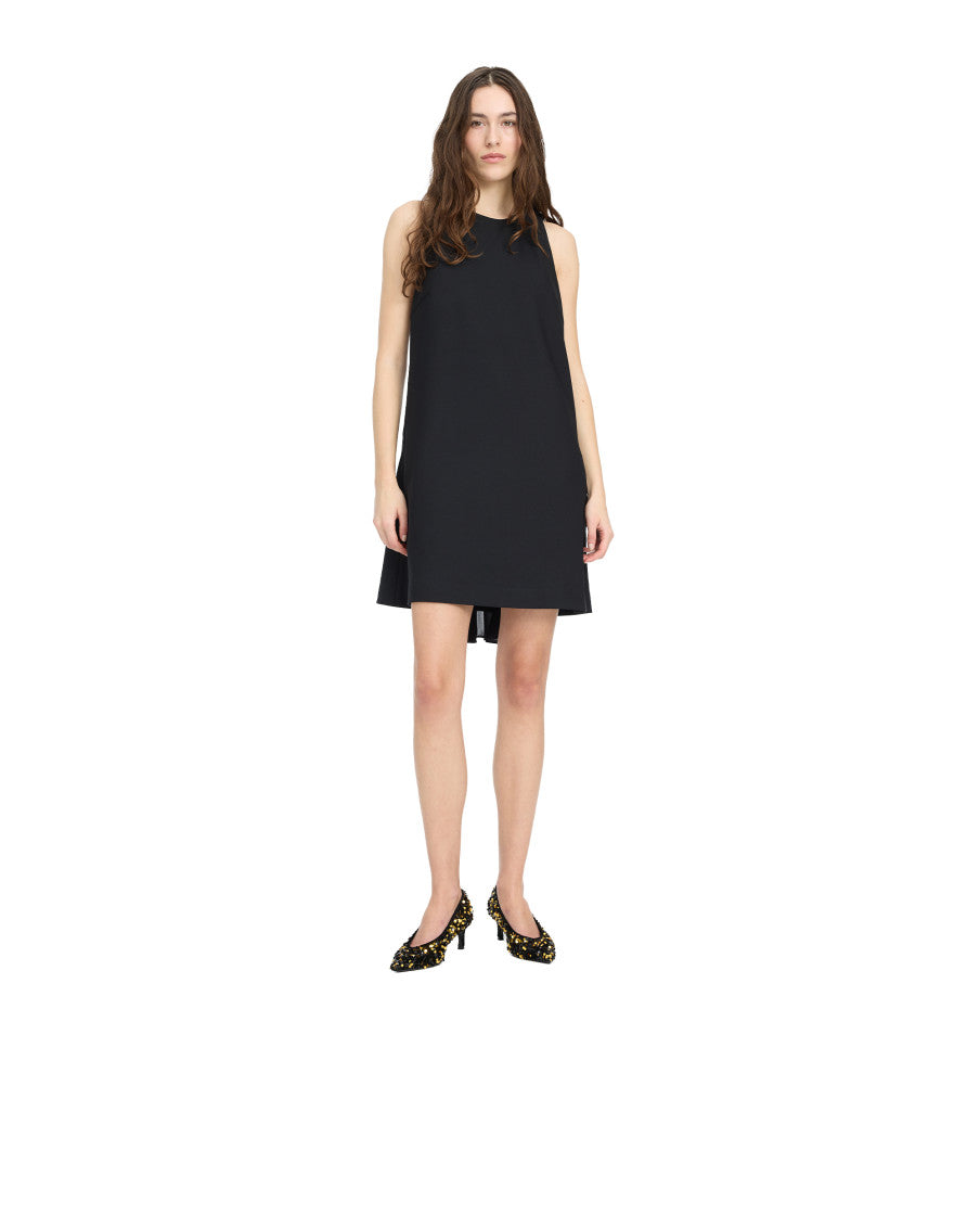Black Round Neck Mini Dress 1