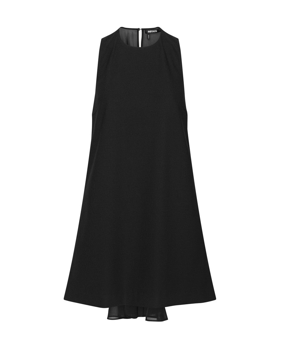 Black Round Neck Mini Dress 2