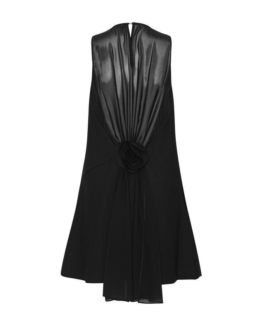 Black Round Neck Mini Dress 3