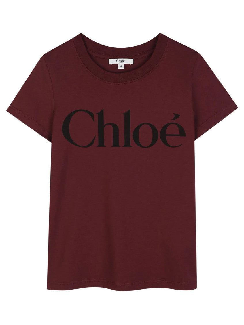 Girls Burgundy Logo T-Shirt 1