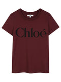 Girls Burgundy Logo T-Shirt 1