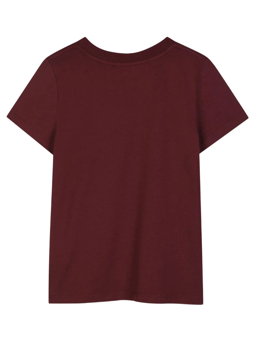 Girls Burgundy Logo T-Shirt 2