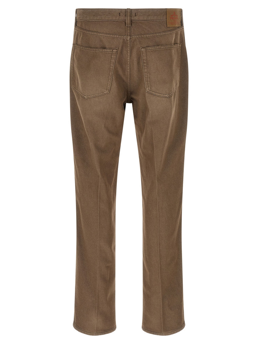 Brown Mid Rise Jeans 2