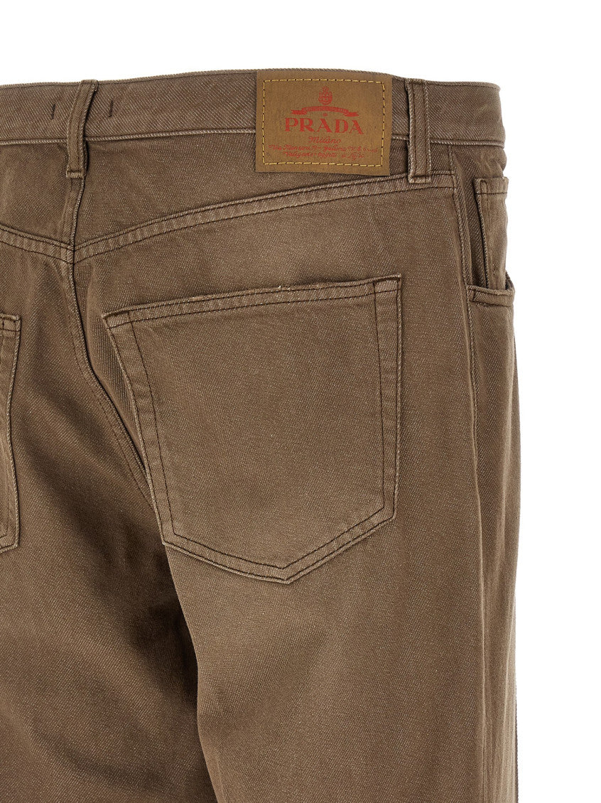 Brown Mid Rise Jeans 4