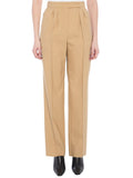 Beige Carrot Pleated Pants 1