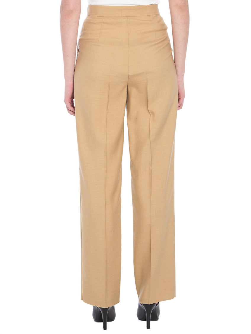 Beige Carrot Pleated Pants 2