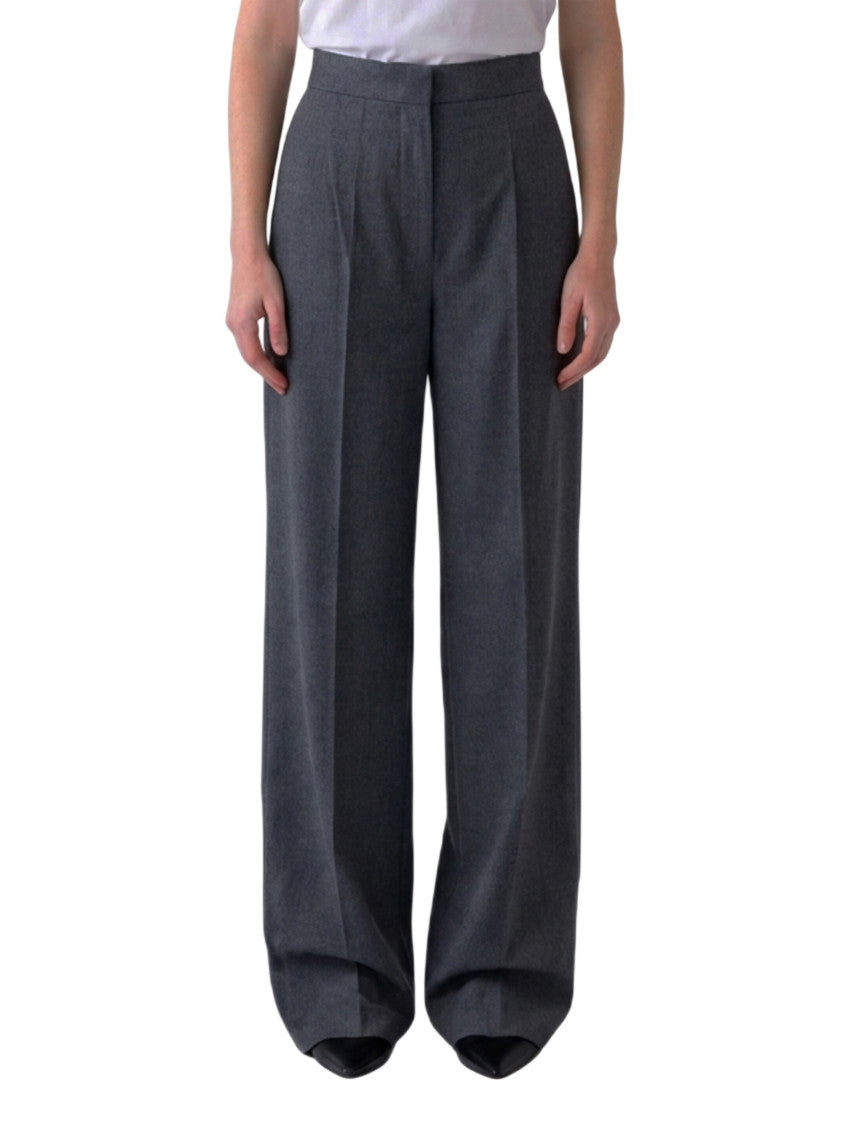 Grey Regular Pleated Pants 1