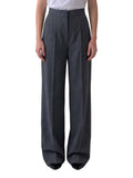 Grey Regular Pleated Pants 1