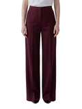 Maroon Regular Pleated Pants 1
