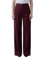 Maroon Regular Pleated Pants 1