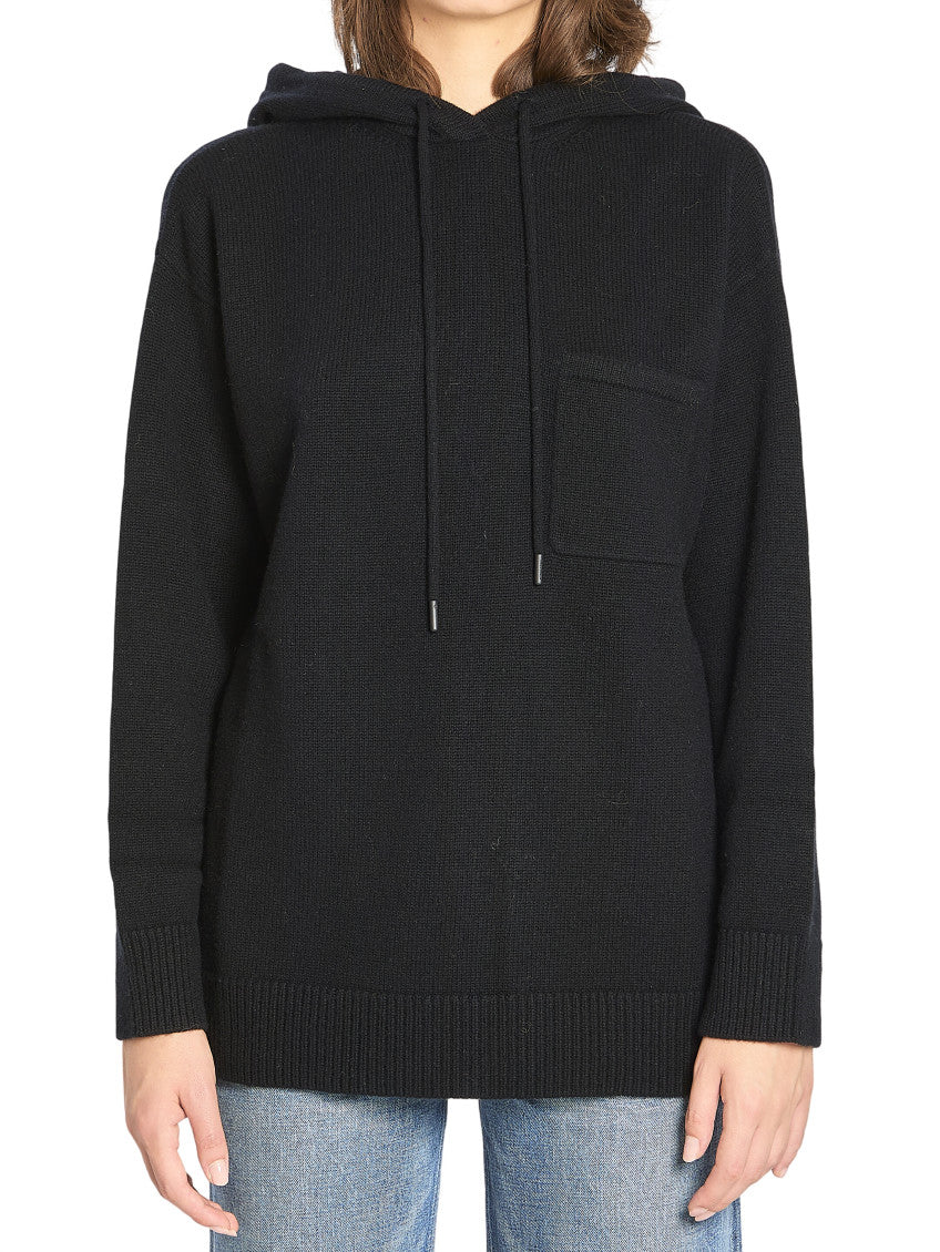 Black Solid Hood Sweatshirt 1